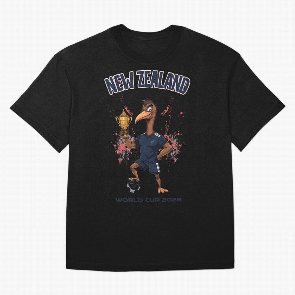 New Zealand - World Cup 2026 Oversized T-Shirt Make the Season About FIFA World Cup 2026 USA Canada Mexico Spirit, with France, Haaland and Mbappe, Vintage Soccer Flavor, Modern Football Stars, National Flags and Final Night Emotion; Great for