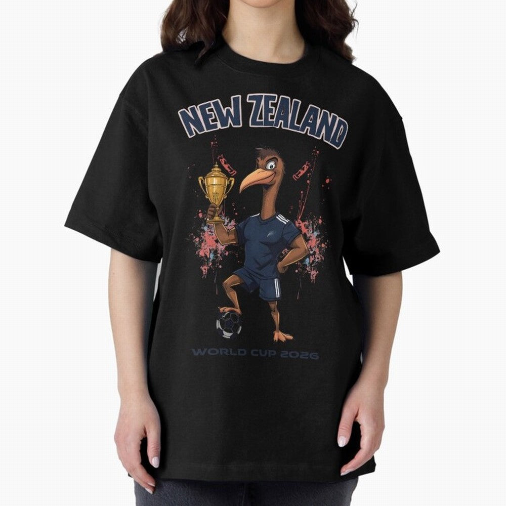 New Zealand - World Cup 2026 Oversized T-Shirt Make the Season About FIFA World Cup 2026 USA Canada Mexico Spirit, with France, Haaland and Mbappe, Vintage Soccer Flavor, Modern Football Stars, National Flags and Final Night Emotion; Great for