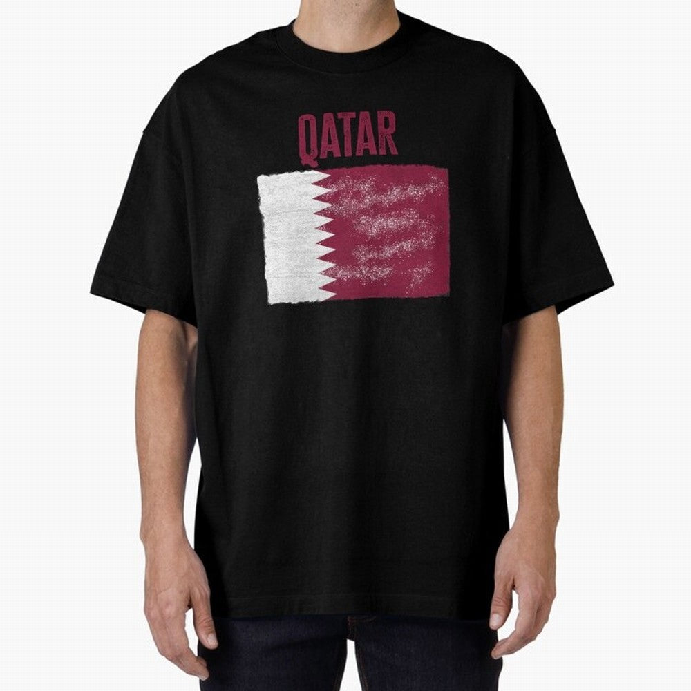 Qatar Oversized T-Shirt Join the Global Buzz around FIFA World Cup 2026 USA Canada Mexico Spirit, Connected to Argentina, Cristiano Ronaldo, Haaland and CR7, Championship Spirit, Famous Goals, Roaring Crowds and International Football Unity; Built