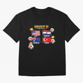 Group?D?¨C?World?Cup?2026?Flags Oversized T-Shirt Keep the Match Day Mood of FIFA World Cup 2026 Group Stage Spirit, Capturing Germany, Cristiano Ronaldo, Global Supporter Spirit, Legendary Goals, National Colors and Tournament Celebration; Created