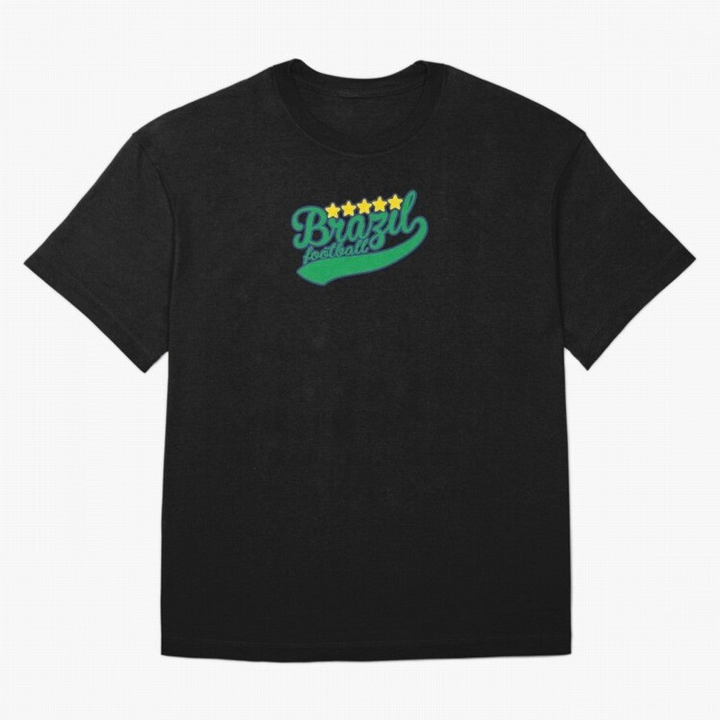 Brazil Soccer Football World Cup Vintage Oversized T-Shirt Bring Home FIFA World Cup 2026 Group Stage Spirit, Centered on Brazil, Haaland and Mbappe, Football Festival Excitement, Trophy Ambitions, Country Rivalries and Star Player Buzz; Made for