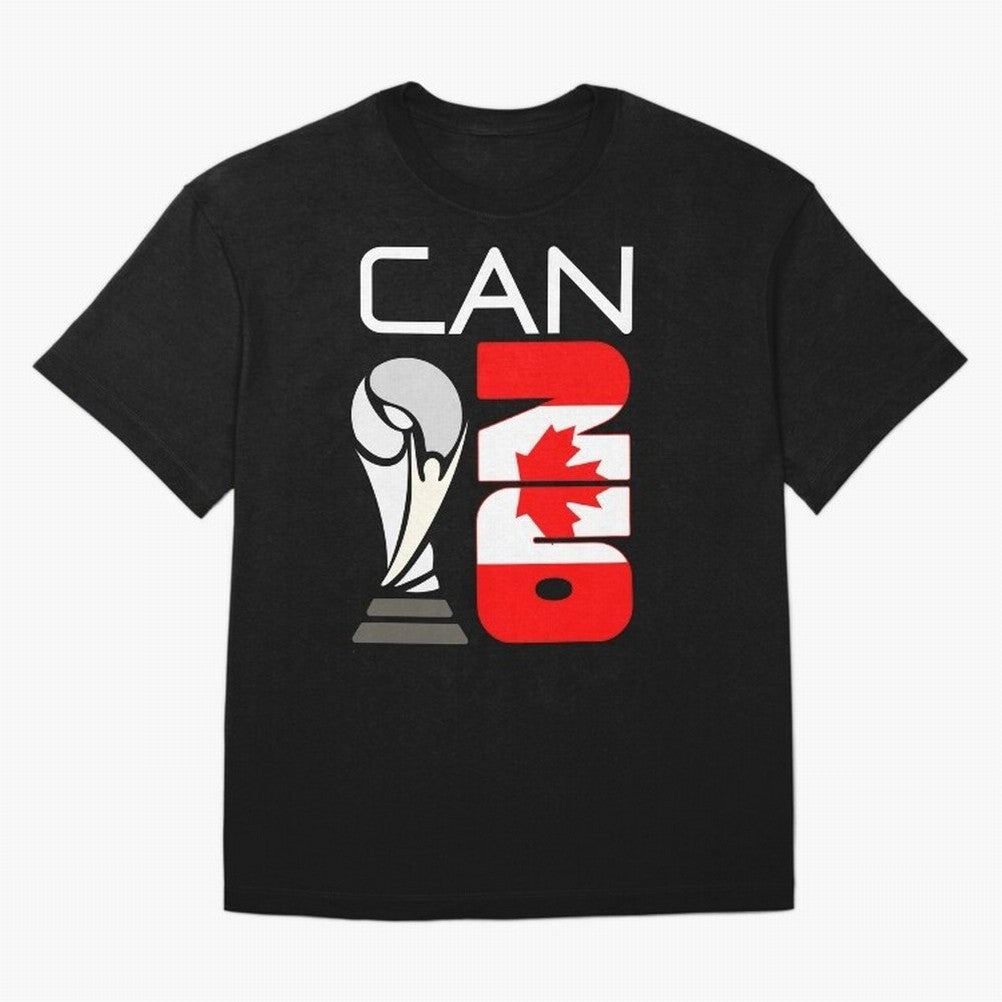 Canada 2026 Soccer World Cup Trophy Canadian Flag Design Oversized T-Shirt Bring FIFA World Cup 2026 USA Canada Mexico Inspired by Haaland, England Energy, Match Day Excitement, Supporter Culture, Golden Goals and Global Football Passion; Made for