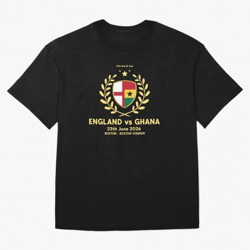 FIFA World Cup - England v Ghana Oversized T-Shirt Carry Global Football Passion for FIFA World Cup 2026, Featuring Messi, CR7 and Mbappe, France, Sports Nostalgia, International Competition, Famous Players and Unforgettable Victories; Made for