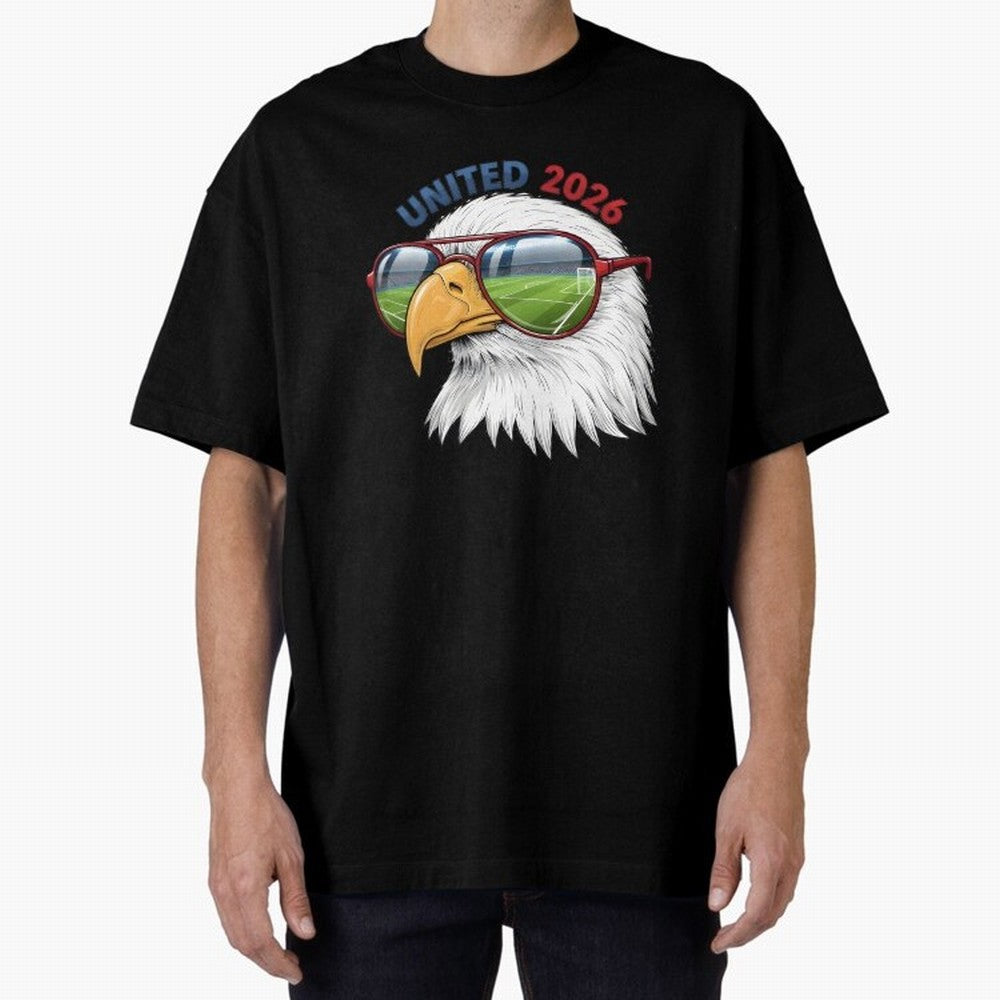 USA - World Cup 2026 Oversized T-Shirt Represent Fans Who Live for the FIFA World Cup 2026 Journey through Cristiano Ronaldo, Haaland and CR7 Highlights, England, France and Netherlands Pride, Goal Celebration Energy, Supporter Heritage, Football