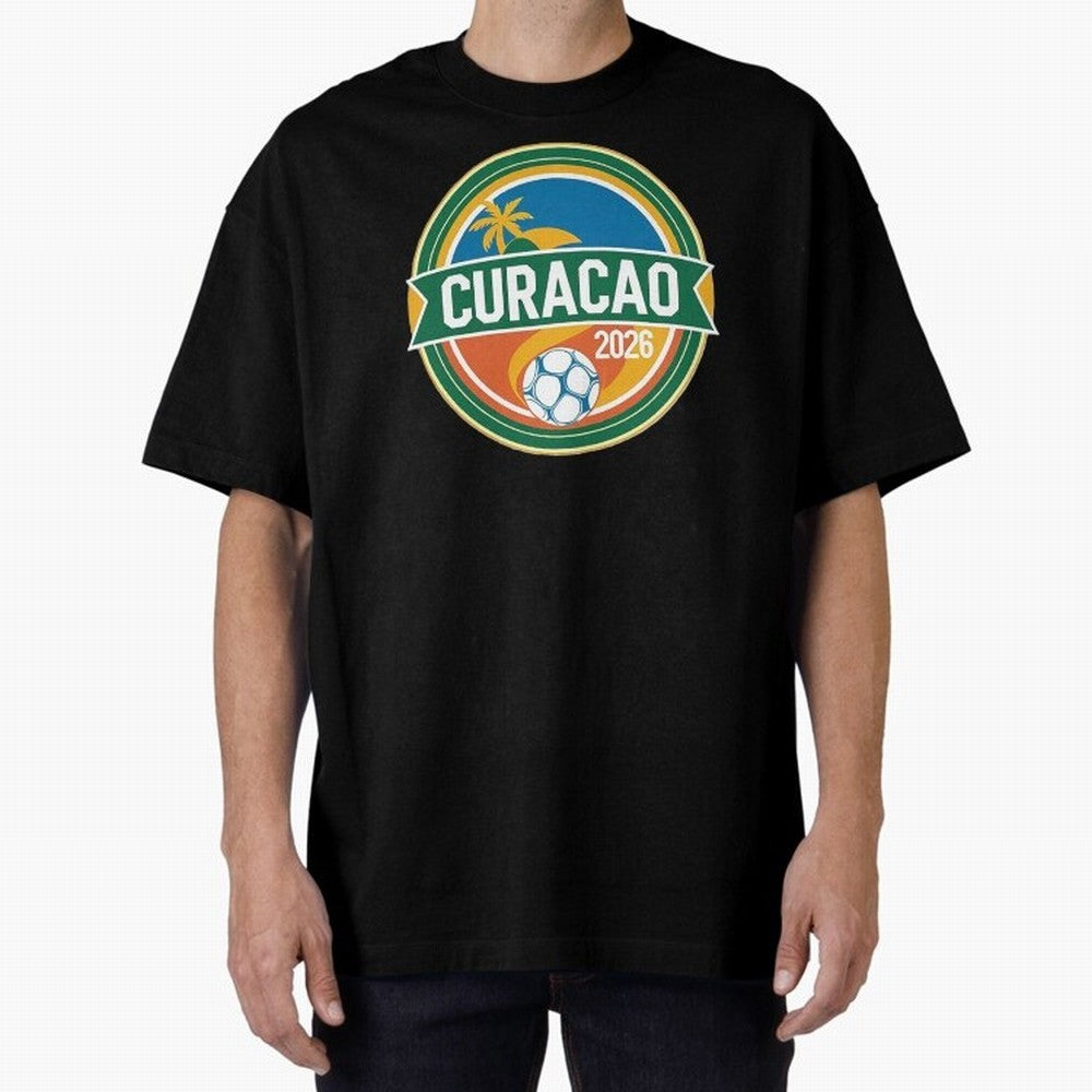Curacao WC 2026 Oversized T-Shirt Feel FIFA World Cup 2026 Group Stage for Fans of CR7 and Brazil, Bringing Sports Nostalgia, International Competition, Famous Players and Unforgettable Victories; Made for Collectors Who Enjoy Iconic Players,