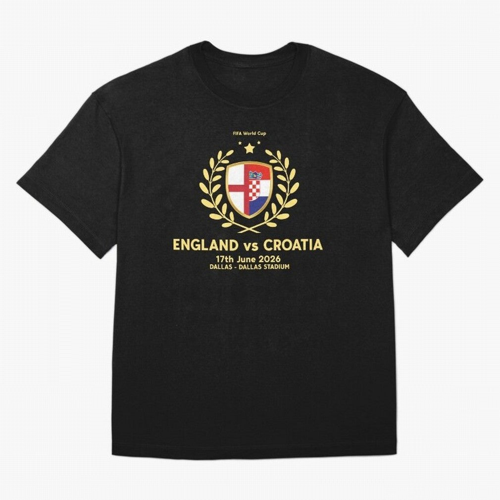 FIFA World Cup - England v Croatia Oversized T-Shirt Support Your Favorite Stars during Match Day Hype around FIFA World Cup 2026, Messi, England, France and Netherlands, Vintage Soccer Flavor, Modern Football Stars, National Flags and Final Night