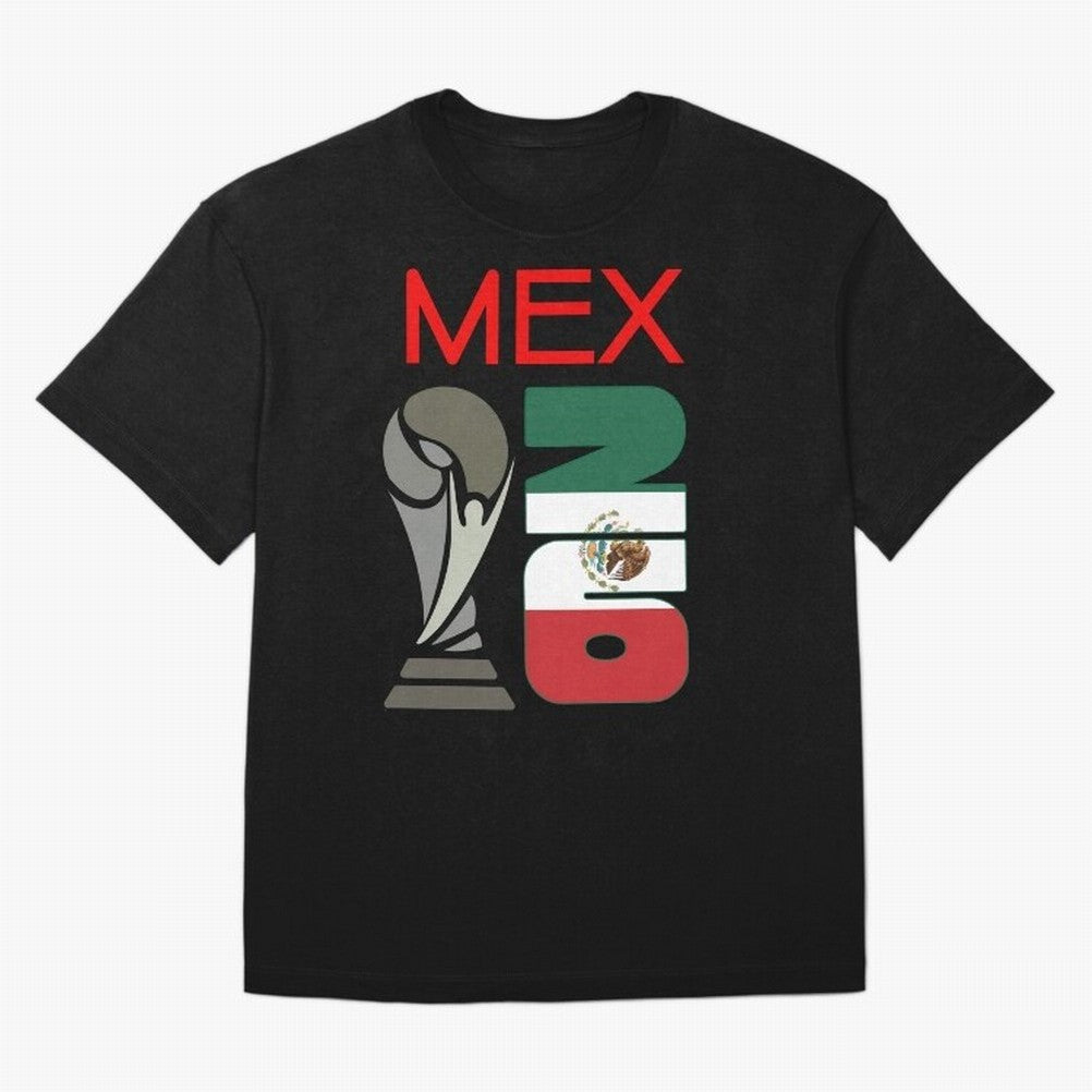 Mexico 2026 Soccer World Cup Trophy Mexican Flag Design Oversized T-Shirt Bring a Champion Mindset to Global Football Passion for FIFA World Cup 2026, Celebrating Haaland and Mbappe, Brazil, Stadium Chants, National Pride, Trophy Dreams and