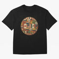 Vintage World Flags Soccer Ball,2026 International Football Graphic Gifts Tee Oversized T-Shirt Celebrate Football Heritage in the FIFA World Cup 2026 Group Stage Journey through CR7 and Messi Highlights, Argentina and Brazil Pride, Vintage Soccer