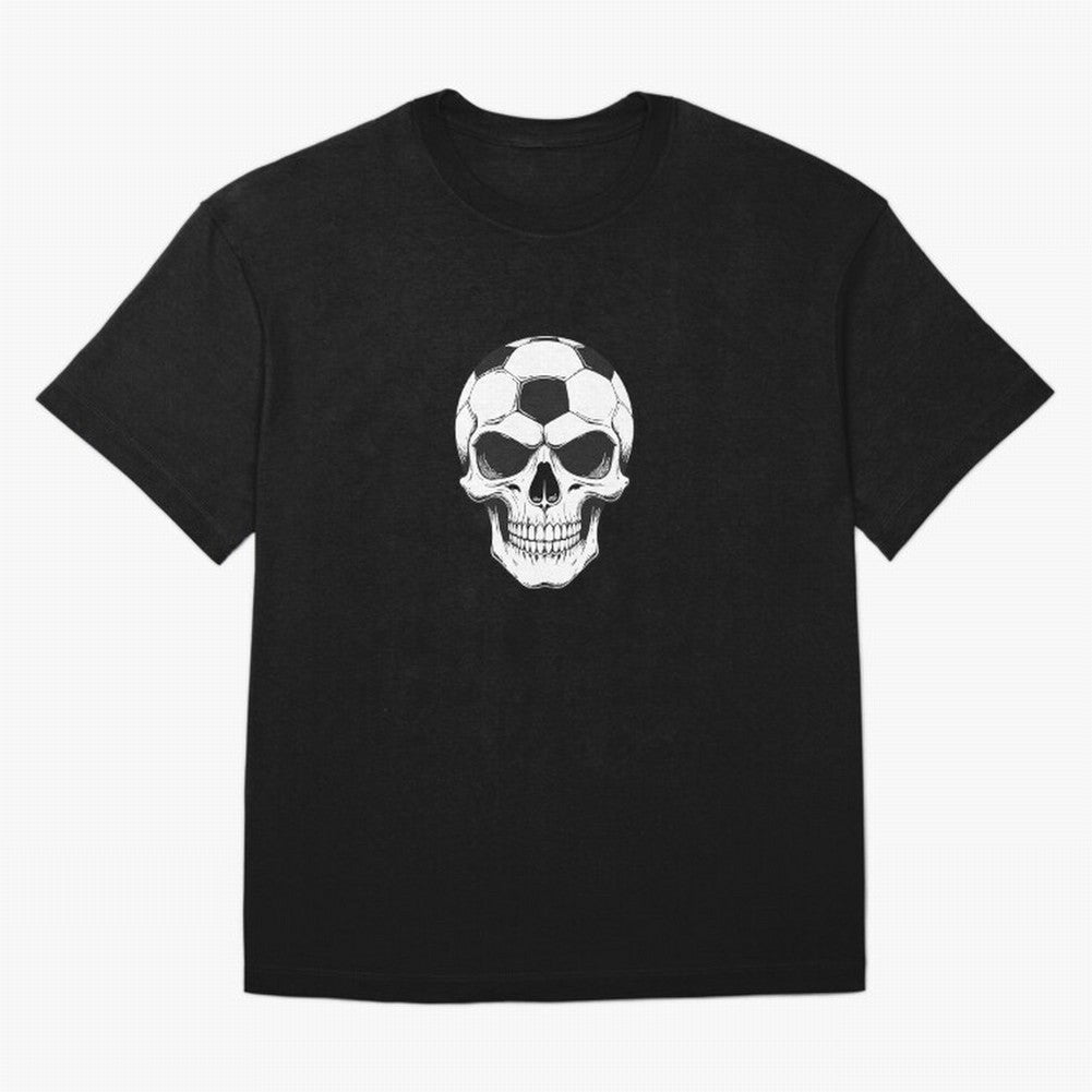 Soccer Skull in Goal Net - Dark Soccer Death Goal Oversized T-Shirt Celebrate Unforgettable Nights in FIFA World Cup 2026 Group Stage Celebrating Haaland, Netherlands Energy, Football History, Final Match Energy, Crowd Noise and Once in a Lifetime