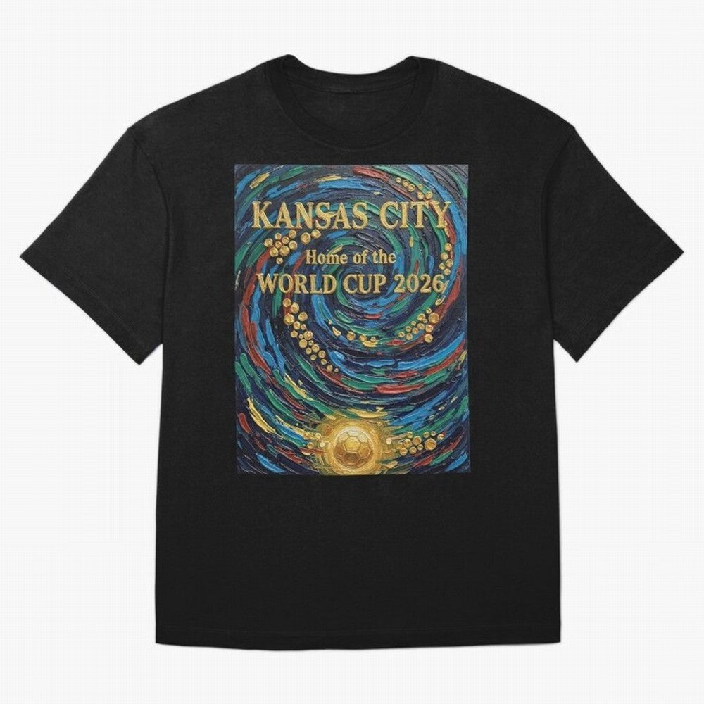 Kansas City Home of the World Cup 2026 Soccer Fan ¡ª Moody Jewel Art Print Oversized T-Shirt Celebrate National Team Dreams in FIFA World Cup 2026 USA Canada Mexico for Fans of Mbappe and Brazil, Portugal and Argentina, Bringing Stadium Chants,