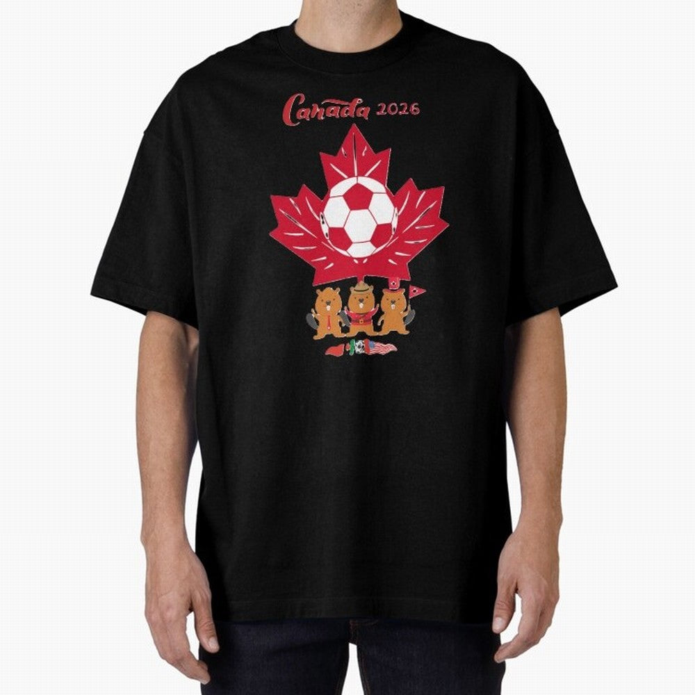 Canada 2026 Oversized T-Shirt Keep Football History Alive during FIFA World Cup 2026 USA Canada Mexico Spirit, with Netherlands, Haaland, Tournament Hype, Historic Matchups, Family Viewing Parties and Global Sports Pride; Ideal for Fans Who Follow