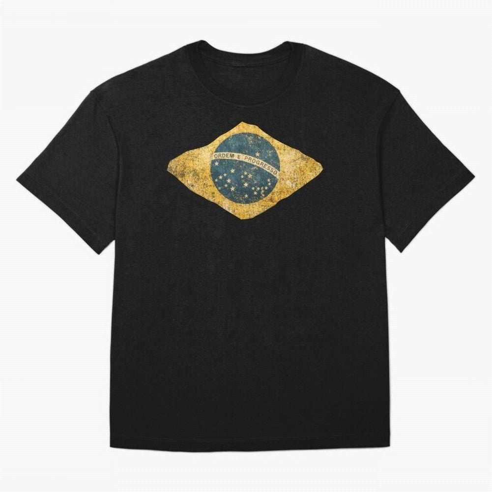 Vintage Brazil Flag Soccer Fan Design Oversized T-Shirt Join Supporters Worldwide for FIFA World Cup 2026 Group Stage with Haaland, Brazil Energy, Goal Celebration Energy, Supporter Heritage, Football Icons and Worldwide Tournament Joy; Ideal for