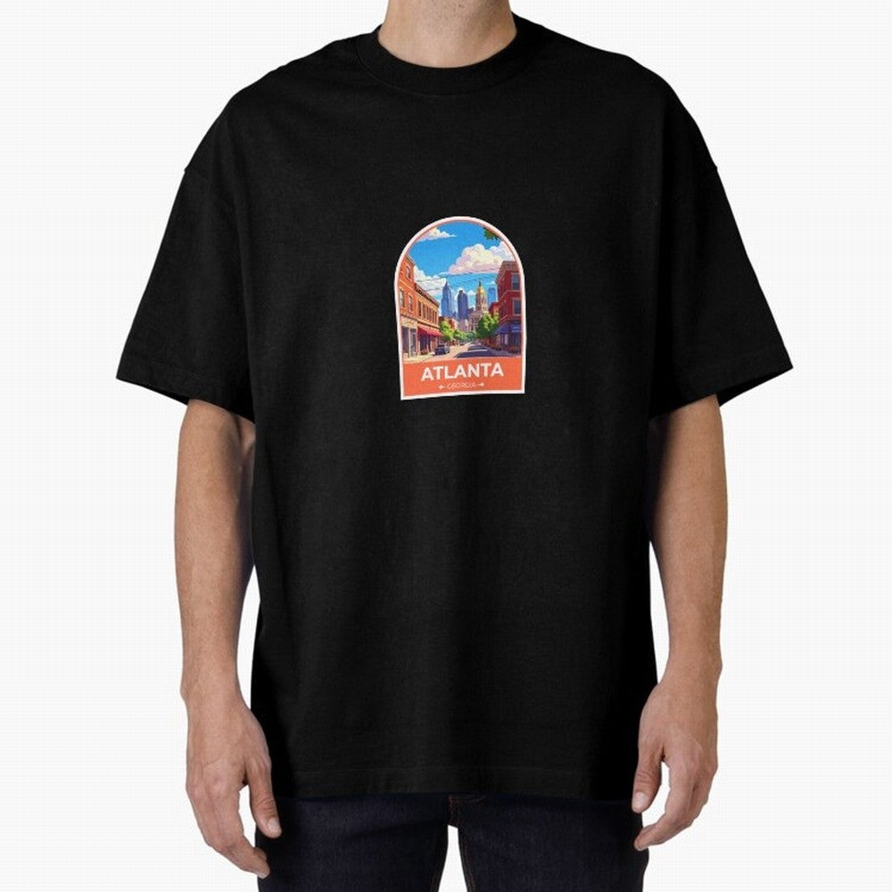 Atlanta Georgia Oversized T-Shirt Enjoy Match Day Hype around FIFA World Cup 2026 USA Canada Mexico, Neymar, Argentina, France and Brazil, Champion Mindset, Group Stage Buzz, Knockout Tension and Passionate Fan Culture; Created for Match Day