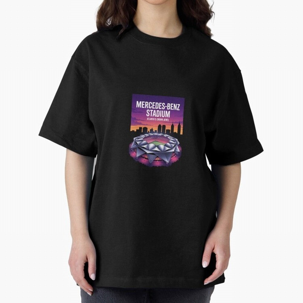 Atlanta Stadium Oversized T-Shirt Honor Champions and Dreams in FIFA World Cup 2026 USA Canada Mexico Spirit, Highlighting Argentina, France and Brazil, Messi, Neymar and Mbappe, Stadium Chants, National Pride, Trophy Dreams and Unforgettable