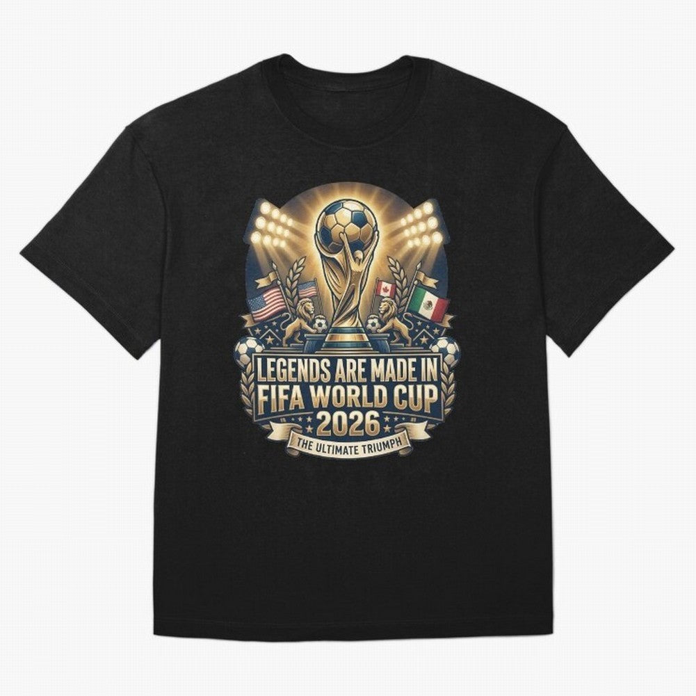 Legendary FIFA World Cup 2026 Football Quote Design For Passionate Soccer Fans Oversized T-Shirt Remember Iconic Moments from FIFA World Cup 2026 for Fans of Neymar, Haaland and Cristiano Ronaldo and Germany, Bringing Football Passion, Legendary