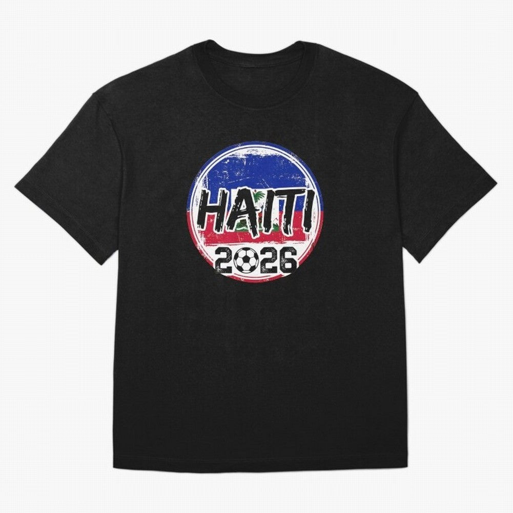 Haiti World Cup 2026 Soccer Fan Game Day T-Shirt_86605887 Oversized T-Shirt Bring FIFA World Cup 2026 USA Canada Mexico Capturing Messi, Argentina, France and Brazil Energy, Football Passion, Legendary Performances, Festival Vibes and Supporter
