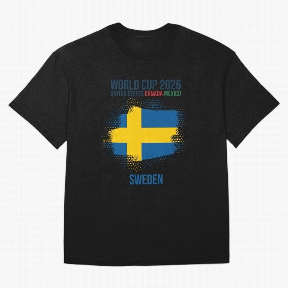 SWEDEN WORLD CUP 2026 Oversized T-Shirt Support Your Favorite Stars during FIFA World Cup 2026 Spirit, with Netherlands, Cristiano Ronaldo, Sports Nostalgia, International Competition, Famous Players and Unforgettable Victories; Built for