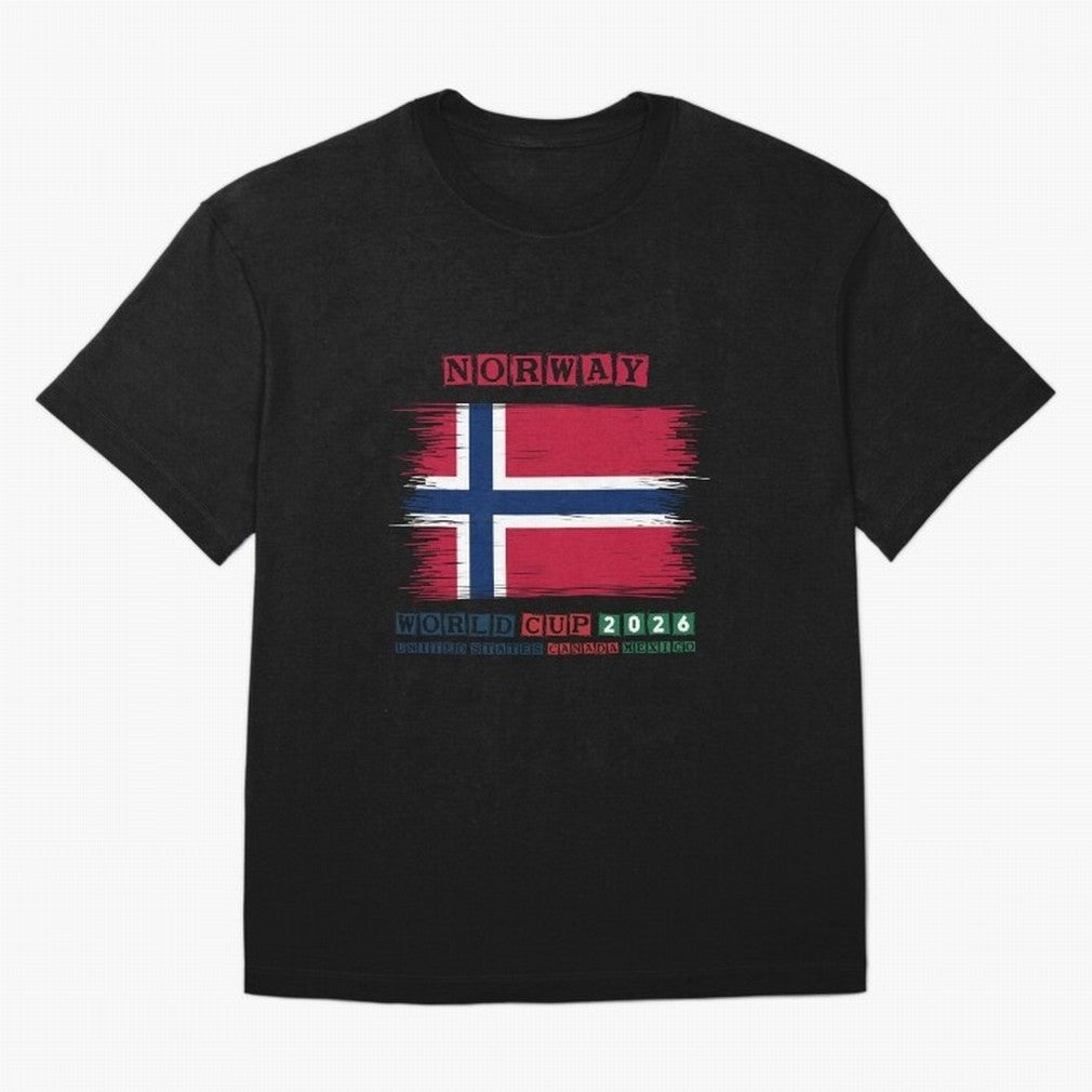 NORWAY WORLD CUP 2026 Oversized T-Shirt Upgrade FIFA World Cup 2026 Group Stage for Fans of Neymar, Haaland and Cristiano Ronaldo and Argentina and Brazil, Bringing Football Passion, Legendary Performances, Festival Vibes and Supporter Community;