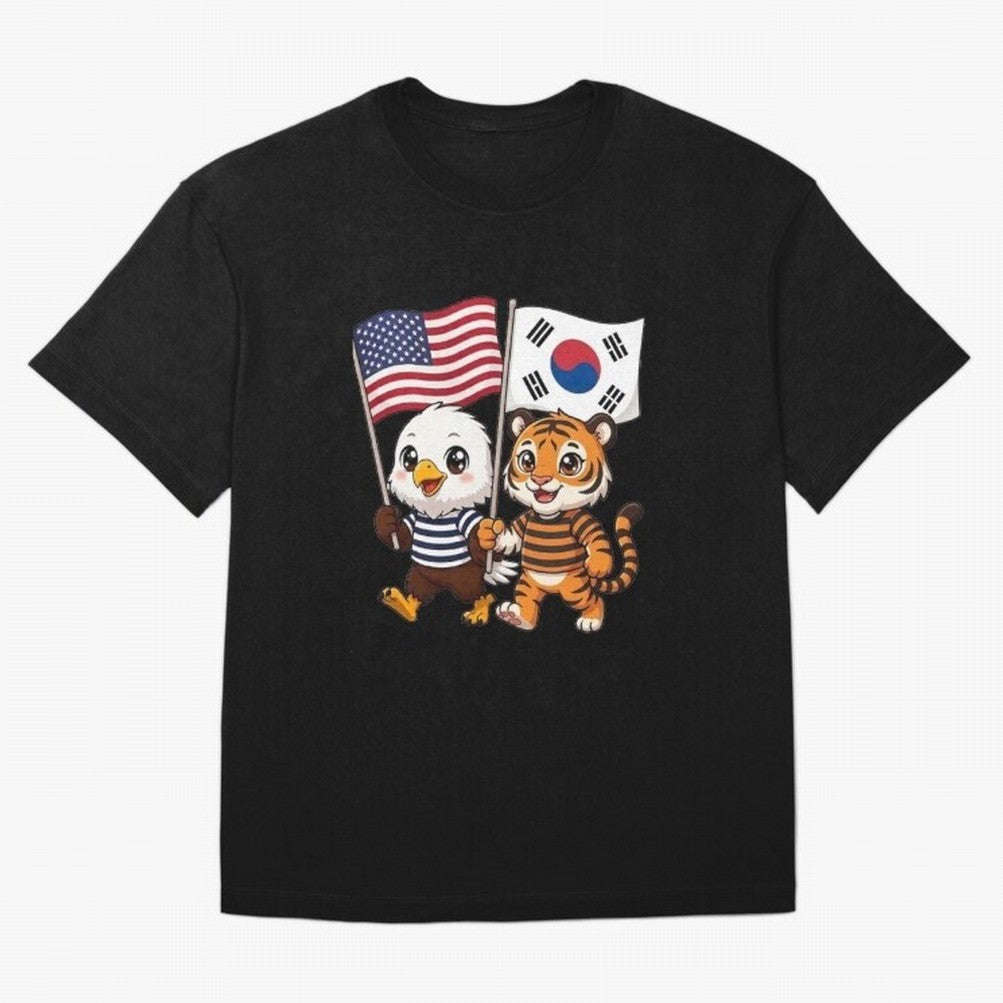 The American eagle and its friend the South Korean tiger Oversized T-Shirt Cheer through Every Moment of the FIFA World Cup 2026 USA Canada Mexico Journey through Cristiano Ronaldo Highlights, Brazil, Portugal and Argentina Pride, Goal Celebration