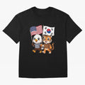 The American eagle and its friend the South Korean tiger Oversized T-Shirt Cheer through Every Moment of the FIFA World Cup 2026 USA Canada Mexico Journey through Cristiano Ronaldo Highlights, Brazil, Portugal and Argentina Pride, Goal Celebration