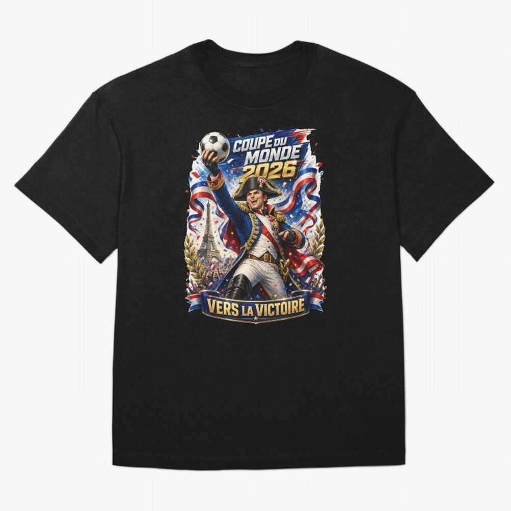 France World Cup 2026 Victory Oversized T-Shirt Enjoy FIFA World Cup 2026 Group Stage for Fans of Neymar and Brazil, Portugal and Argentina, Bringing Vintage Soccer Flavor, Modern Football Stars, National Flags and Final Night Emotion; Created for