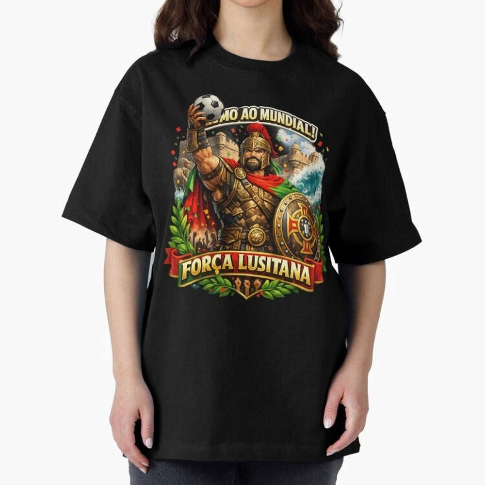 Portugal Rooster World Cup 2026 Fan Art Oversized T-Shirt Back the Journey through Global Football Passion for FIFA World Cup 2026, Inspired by Neymar, Haaland and Cristiano Ronaldo, Argentina, France and Brazil, Football History, Final Match