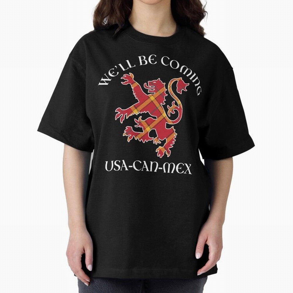 Scotland on Tour WC 2026 Oversized T-Shirt Stand with the FIFA World Cup 2026 USA Canada Mexico Journey through CR7 and Messi Highlights, Portugal Pride, Soccer Culture, Superstar Moments, National Team Dreams and Competitive Fire; Great for Watch