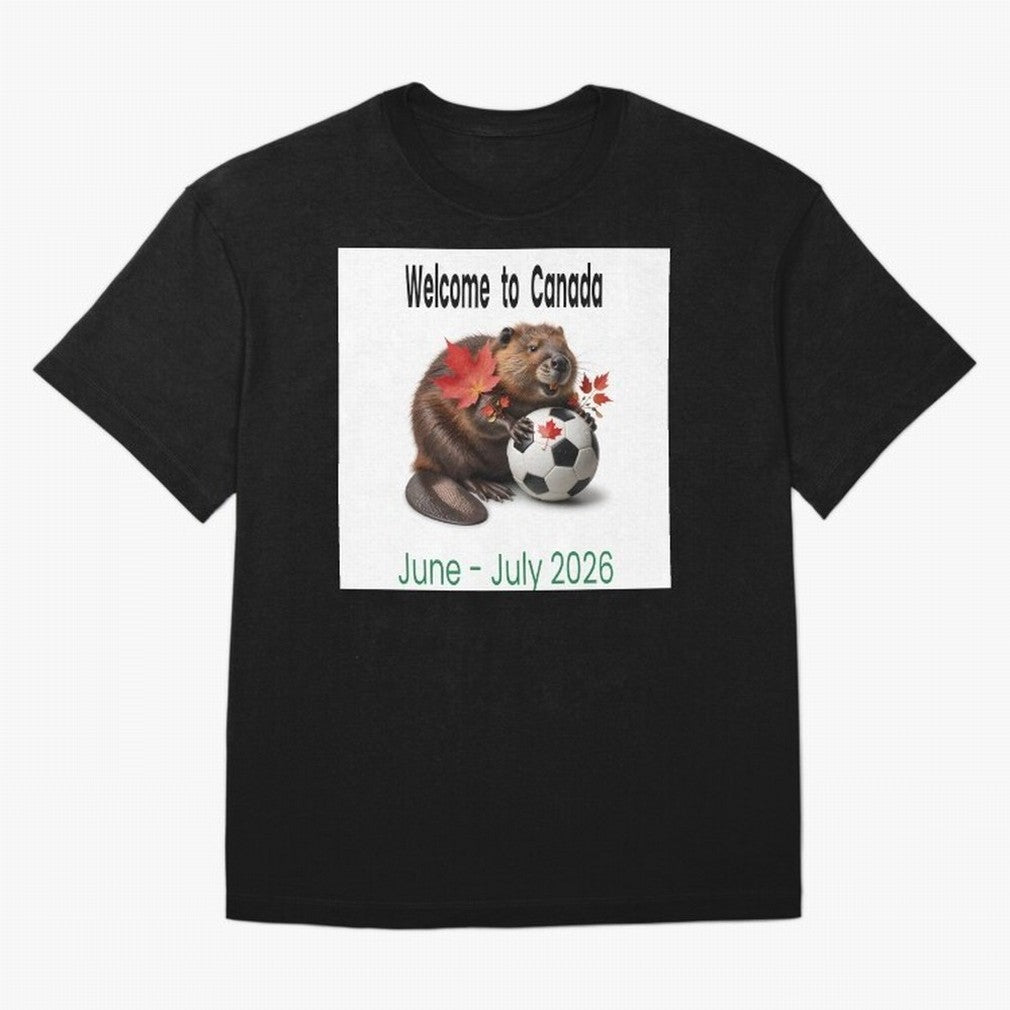 Welcome to Canada June July Soccer 2026 Oversized T-Shirt Represent the FIFA World Cup 2026 USA Canada Mexico Journey through Cristiano Ronaldo Highlights, Argentina and Brazil Pride, Goal Celebration Energy, Supporter Heritage, Football Icons and
