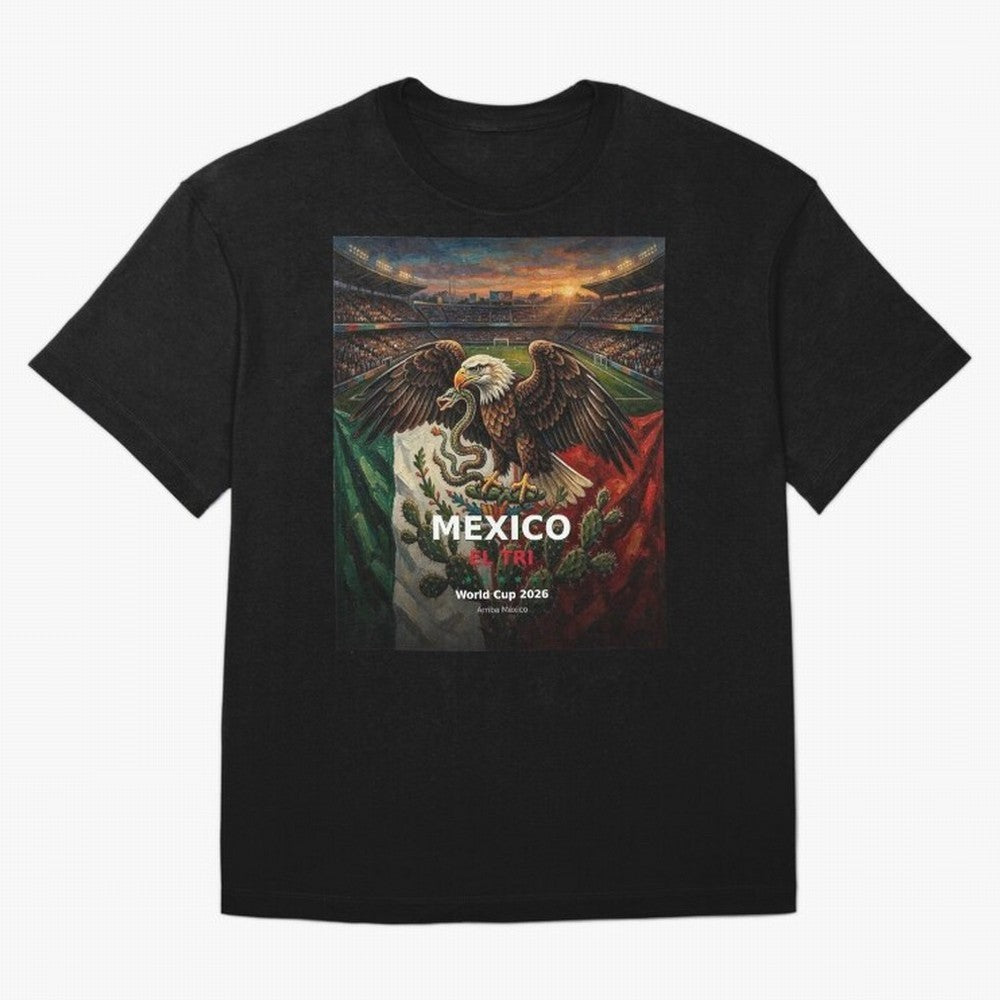 Mexico El Tri - World Cup 2026 Soccer Fan Tee Oversized T-Shirt Honor FIFA World Cup 2026 Group Stage Driven by Messi and Cristiano Ronaldo, England Energy, Retro Football Energy, Iconic Rivalries, Trophy Chase Drama and Stadium Atmosphere; Ideal