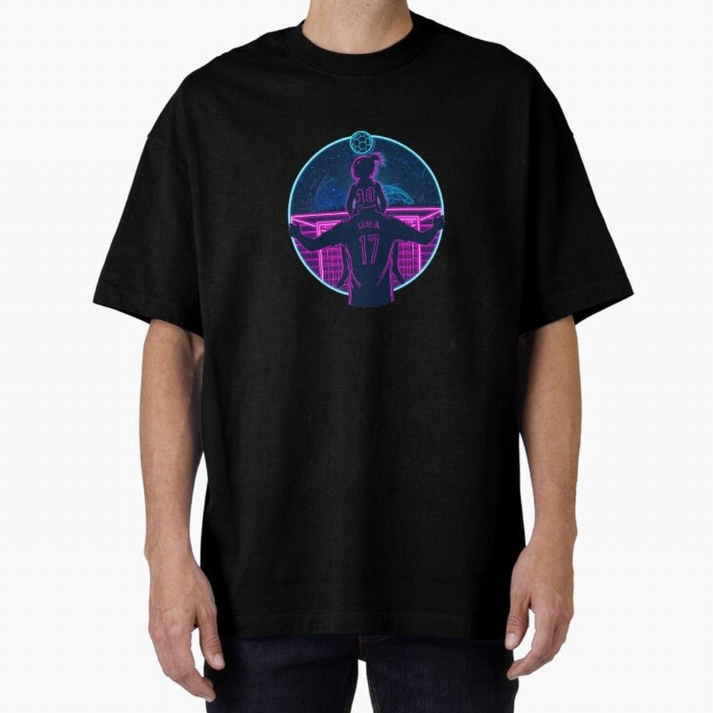 Retro Soccer Fatherhood Art Oversized T-Shirt Bring Match Day Fire to the FIFA World Cup 2026 Journey through CR7 and Messi Highlights, Argentina and Brazil Pride, Fan Favorite Moments, National Team Passion, Big Match Drama and Soccer History;
