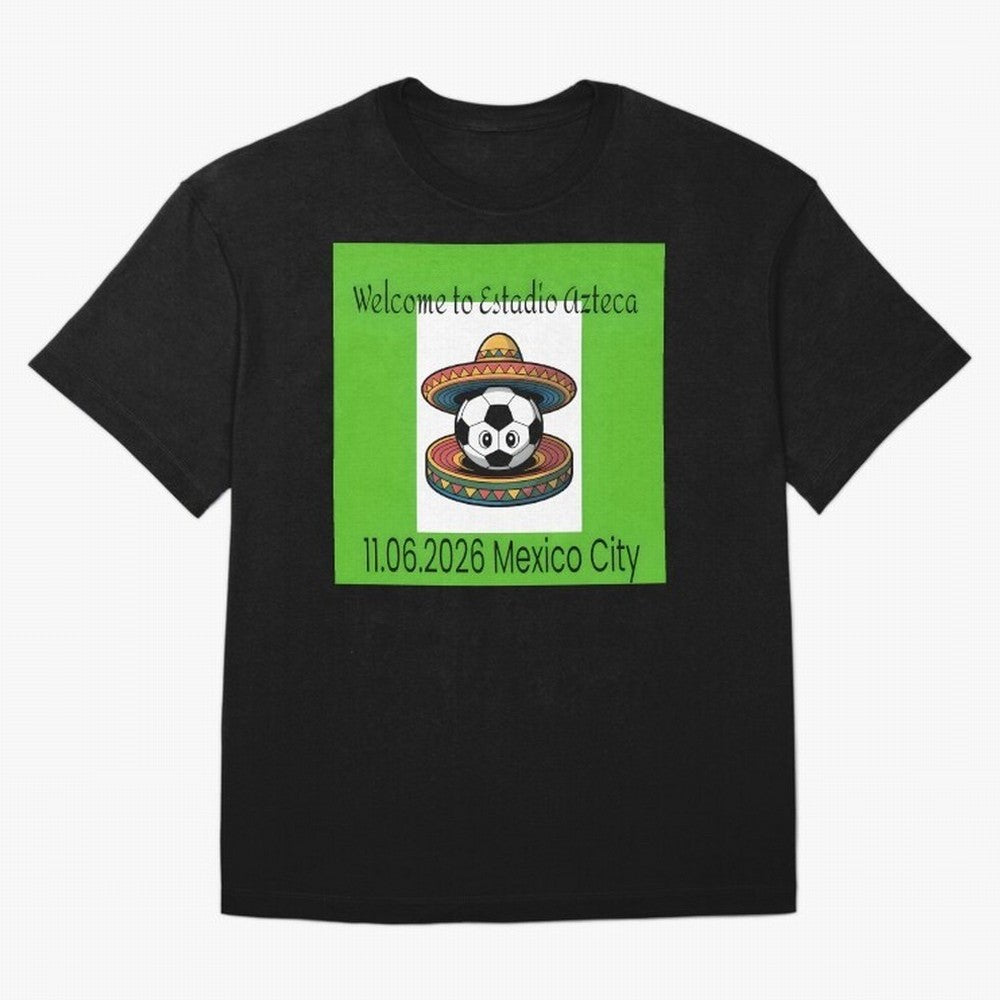 Welcome to Estadio Azteca Mexico City June 11, 2026 Oversized T-Shirt Make Every Kick Count in FIFA World Cup 2026 Built around Haaland, Brazil, Portugal and Argentina Energy, Stadium Chants, National Pride, Trophy Dreams and Unforgettable Football