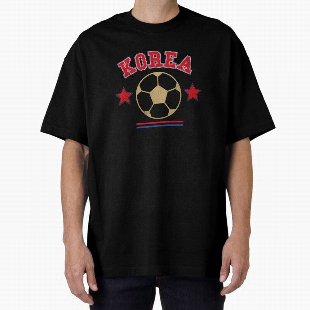 Korea 2026 ¡ª Vintage Soccer Tee Oversized T-Shirt Stand Proud for FIFA World Cup 2026 Inspired by Cristiano Ronaldo, Argentina, France and Brazil Energy, Goal Celebration Energy, Supporter Heritage, Football Icons and Worldwide Tournament Joy;