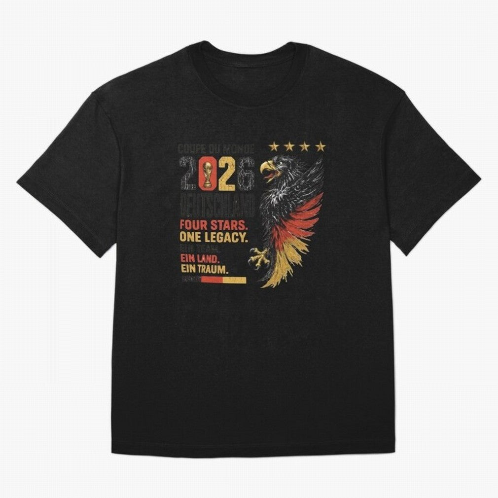 Germany Soccer World Cup 2026 Eagle Vintage Design Oversized T-Shirt Carry the Dream of the FIFA World Cup 2026 USA Canada Mexico Journey through Cristiano Ronaldo Highlights, Argentina and Brazil Pride, Worldwide Fan Energy, Dramatic Goals,