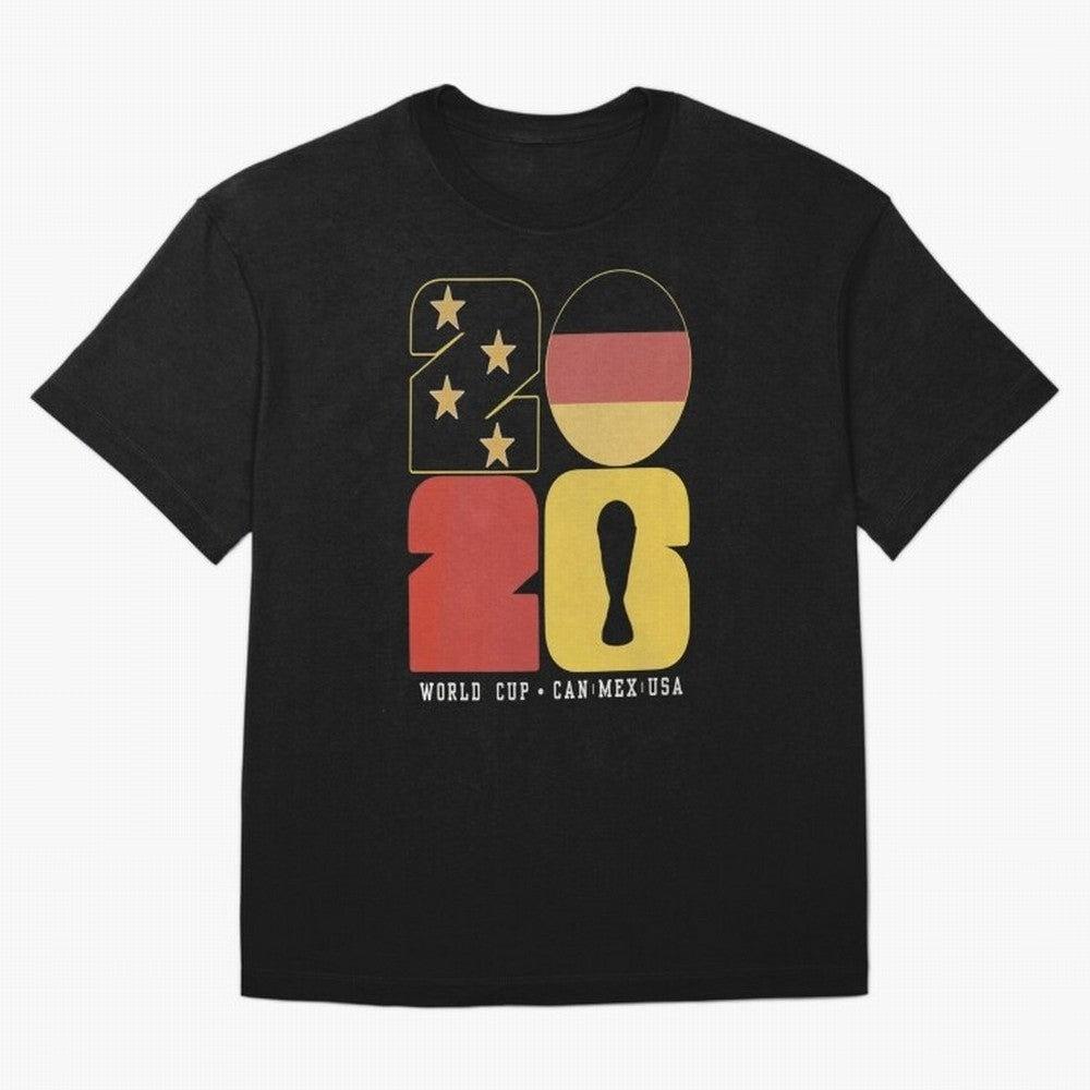 Germany Football World Cup 2026 - Die Mannschaft Retro Typography Oversized T-Shirt Relive Legendary Nights from Match Day Hype around FIFA World Cup 2026 Group Stage, Messi, CR7 and Mbappe, England, Football Festival Excitement, Trophy Ambitions,