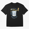 Argentina Football Champion World Cup 2026 - Gold Stars Watercolor Oversized T-Shirt Show Championship Spirit for FIFA World Cup 2026 for Fans of Messi, CR7 and Mbappe and Brazil, Bringing Sports Nostalgia, International Competition, Famous Players