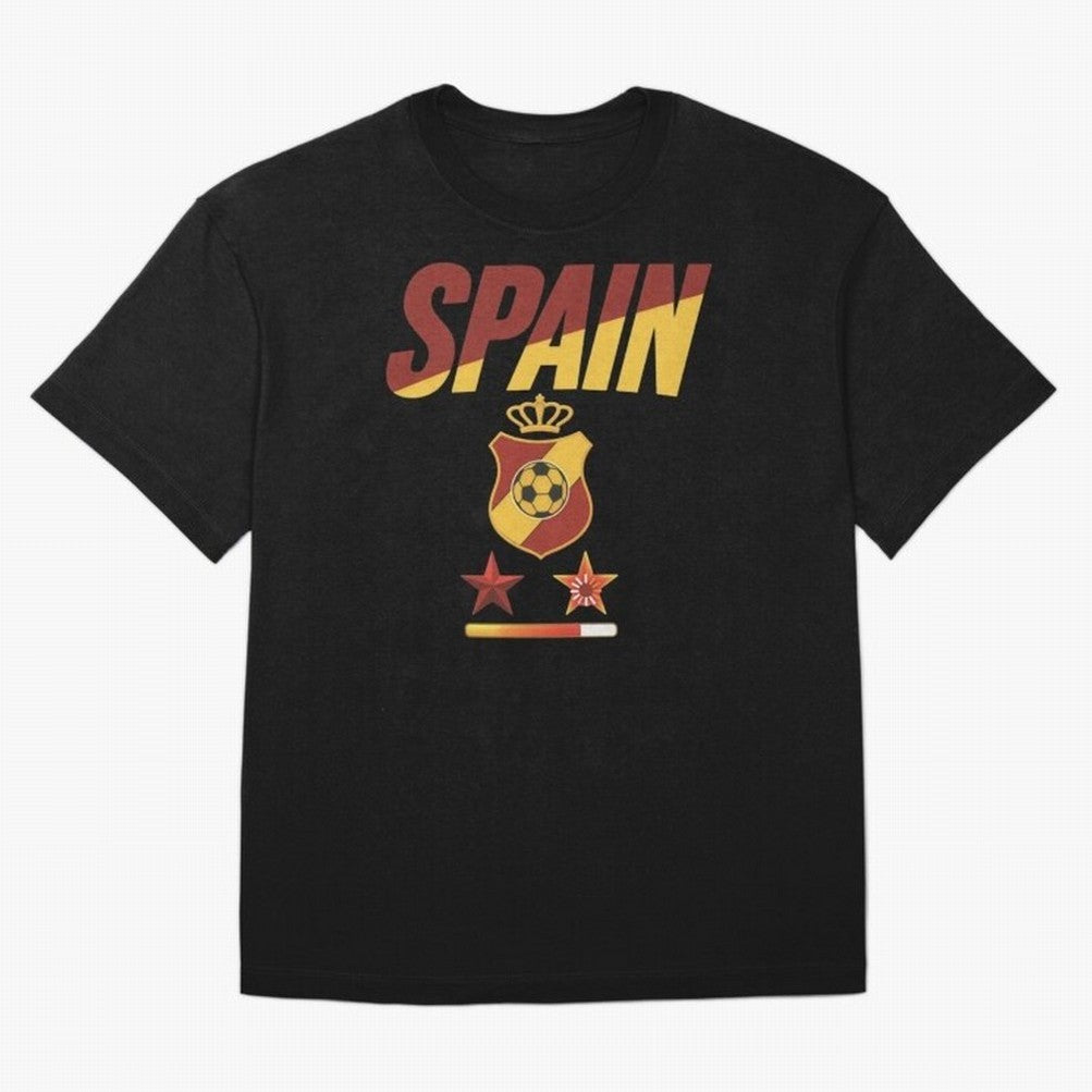 Spain Football World Cup 2026 - La Roja Stars Loading Oversized T-Shirt Follow the Road to FIFA World Cup 2026 Group Stage for Fans of Mbappe and Portugal, Spain and Germany, Bringing Worldwide Fan Energy, Dramatic Goals, Stadium Lights and