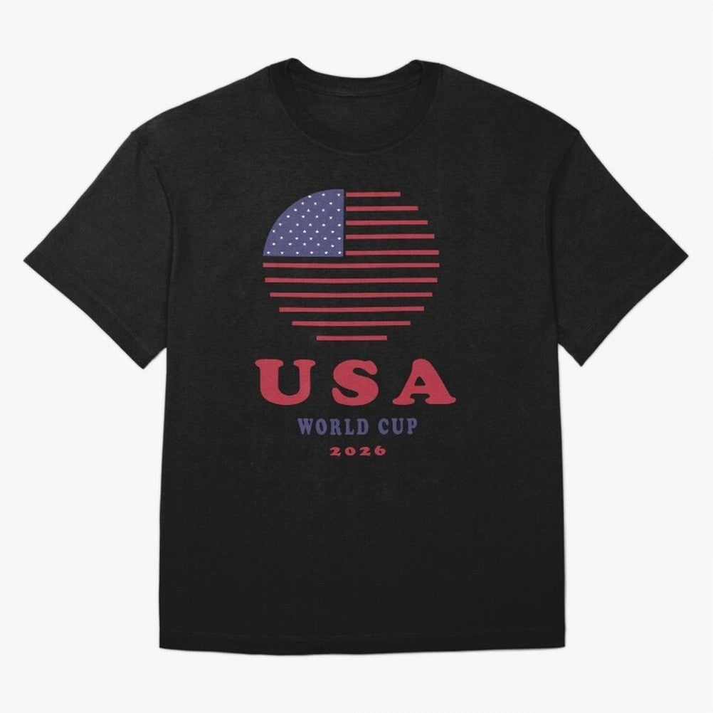 USA World Cup 2026 Soccer Fan Shirt | American Flag Football Retro Patriotic Design Oversized T-Shirt Bring Champion Energy into Global Football Passion for FIFA World Cup 2026 USA Canada Mexico, with Neymar, Haaland and Cristiano Ronaldo, England