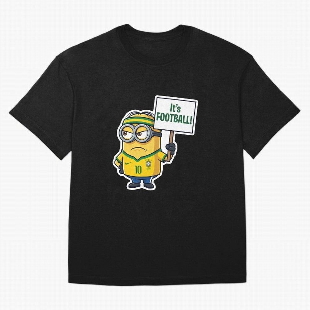 It's Football! - Funny Brazil Soccer Meme (Soccer v Football) v2 Oversized T-Shirt Bring Trophy Dreams to the FIFA World Cup 2026 Journey through CR7 and Messi Highlights, Argentina and Brazil Pride, Goal Celebration Energy, Supporter Heritage,