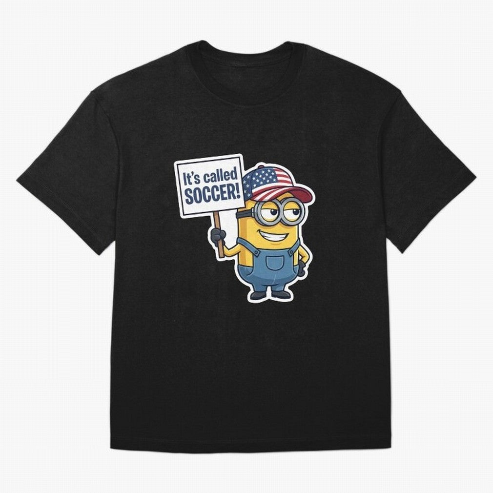 It's Called Soccer! - Funny US Football Meme (Soccer v Football) v1 Oversized T-Shirt Showcase Global Football Passion for FIFA World Cup 2026 Group Stage, Filled with Messi and Cristiano Ronaldo, England, Supporter Pride, Iconic Celebrations,