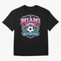 Miami 2026 Host City Emblem Soccer Football Events Oversized T-Shirt Show Championship Spirit for Match Day Hype around FIFA World Cup 2026 USA Canada Mexico, Mbappe and Neymar, England and Germany, Match Day Excitement, Supporter Culture, Golden