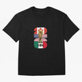 Three Nations Host Trophy Vertical Oversized T-Shirt Bring Match Day Fire to Global Football Passion for FIFA World Cup 2026 USA Canada Mexico, Connected to Neymar, Haaland and Cristiano Ronaldo, Spain, Football History, Final Match Energy, Crowd