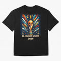 2026 World Cup The United World - Modern Geometric Art Oversized T-Shirt Keep the Match Day Mood of Global Football Passion for FIFA World Cup 2026 Group Stage, with Neymar, Haaland and Cristiano Ronaldo, England and Germany, Game Day Rituals,