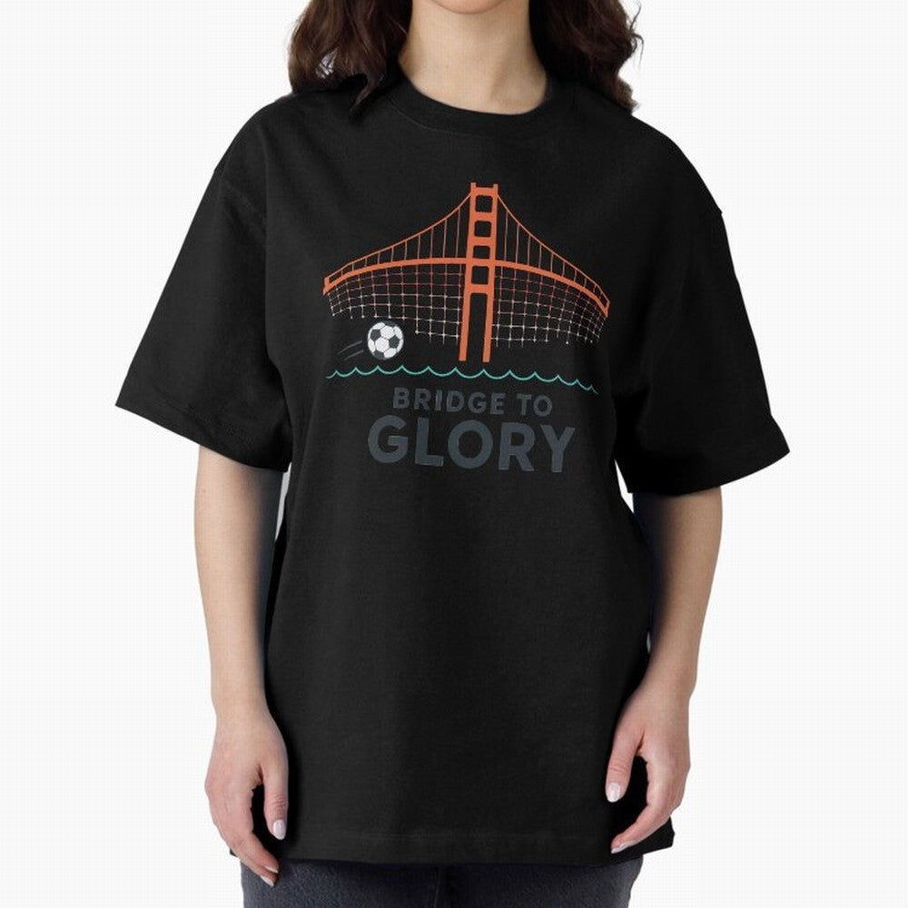 Bridge to Glory Oversized T-Shirt Bring a Vintage Feel to the FIFA World Cup 2026 Group Stage Journey through Cristiano Ronaldo, Haaland and CR7 Highlights, Brazil, Portugal and Argentina Pride, Tournament Hype, Historic Matchups, Family Viewing