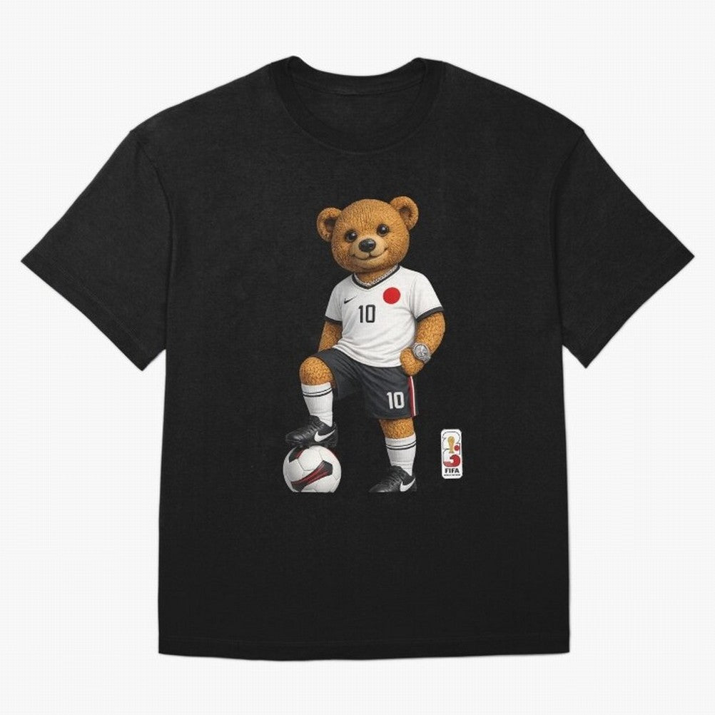 Japan Soccer Bear World Cup Teddy Bear Oversized T-Shirt Make Game Day About FIFA World Cup 2026 Group Stage for Fans of Haaland and Argentina and Brazil, Bringing Soccer Culture, Superstar Moments, National Team Dreams and Competitive Fire; Ideal