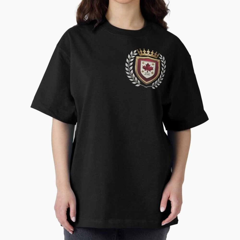 Canada World Cup 2026 Oversized T-Shirt Keep Football History Alive during Global Football Passion for FIFA World Cup 2026 USA Canada Mexico, Inspired by Cristiano Ronaldo, Haaland and CR7, Argentina, Football History, Final Match Energy, Crowd