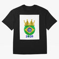 Brazil Football Champion Crown 2026 Oversized T-Shirt Join FIFA World Cup 2026 USA Canada Mexico Spirit, Driven by Germany, Messi, Neymar and Mbappe, Soccer Culture, Superstar Moments, National Team Dreams and Competitive Fire; Perfect for