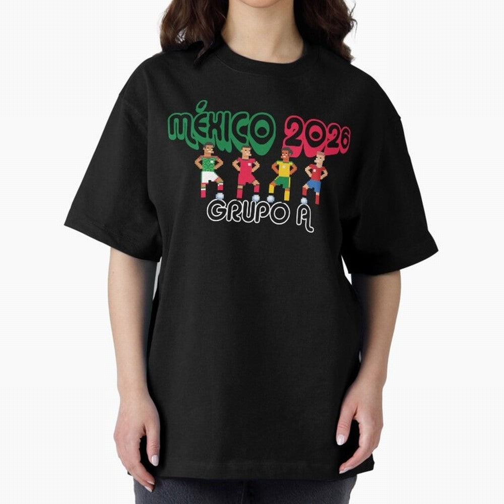 Mexico 2026 Group A Oversized T-Shirt Cheer for FIFA World Cup 2026 Group Stage for Fans of Haaland and England, France and Netherlands, Bringing Match Day Excitement, Supporter Culture, Golden Goals and Global Football Passion; Great for Watch