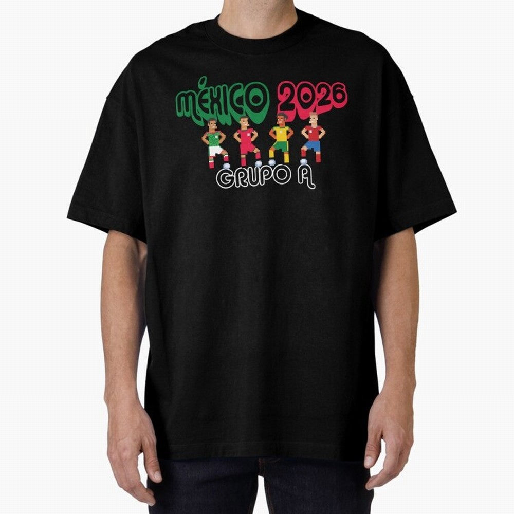 Mexico 2026 Group A Oversized T-Shirt Cheer for FIFA World Cup 2026 Group Stage for Fans of Haaland and England, France and Netherlands, Bringing Match Day Excitement, Supporter Culture, Golden Goals and Global Football Passion; Great for Watch