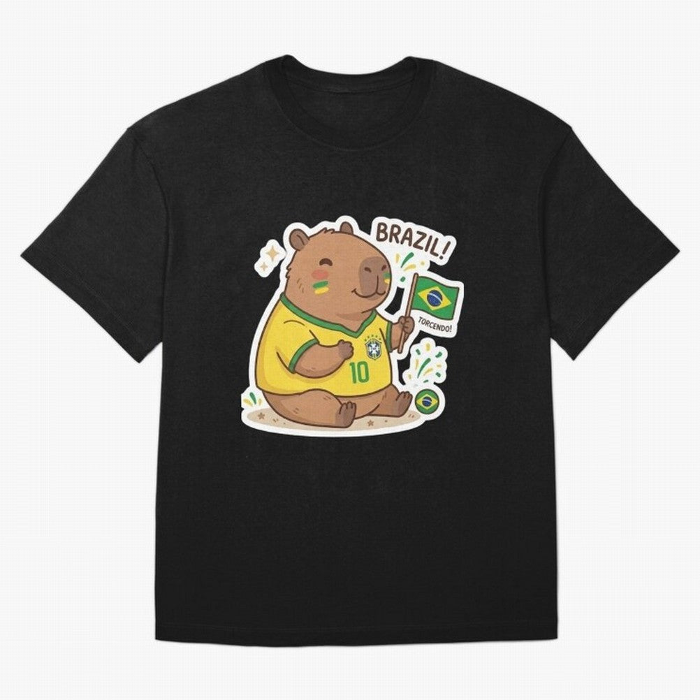 Capivara Torcedora Oversized T-Shirt Show Your Tournament Heart for FIFA World Cup 2026 Spirit, Centered on Netherlands, Mbappe, Football History, Final Match Energy, Crowd Noise and Once in a Lifetime Moments; Ideal for Passionate Fans Who Love