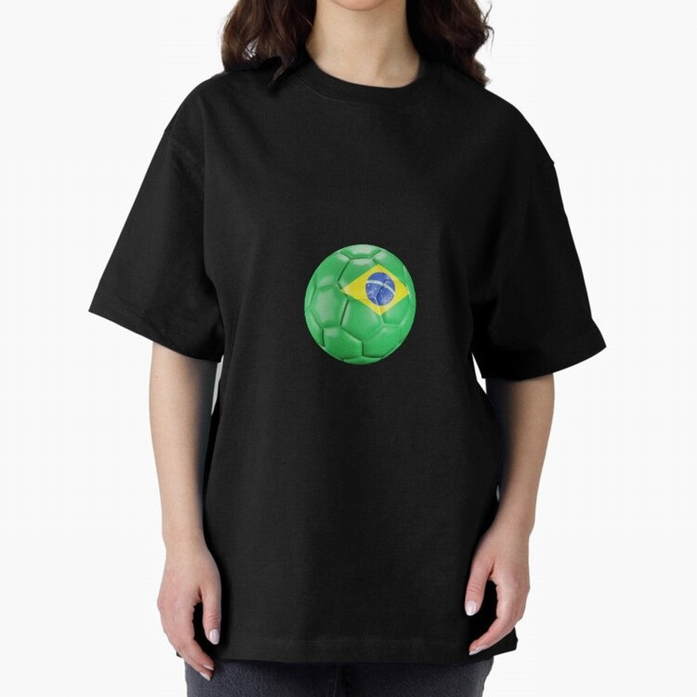 Brazil Oversized T-Shirt Back the Journey through the FIFA World Cup 2026 Journey through Cristiano Ronaldo Highlights, Argentina, France and Brazil Pride, Fan Favorite Moments, National Team Passion, Big Match Drama and Soccer History; Created for
